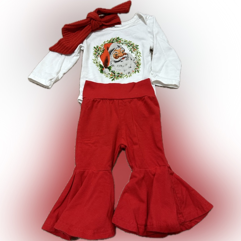 Vintage Santa Onesie & Bellbottoms